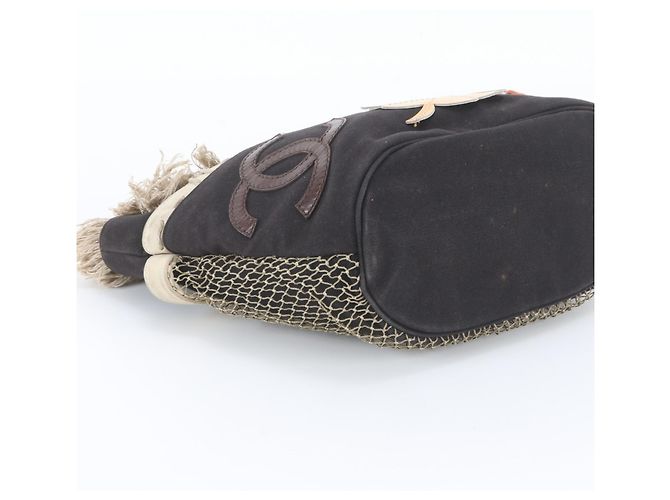Timeless Borsa Tote Chanel in rete e corda con Camelia Multicolore Blu navy - vista 5