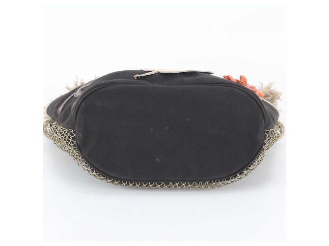 Timeless Borsa Tote Chanel in rete e corda con Camelia Multicolore Blu navy - vista 6