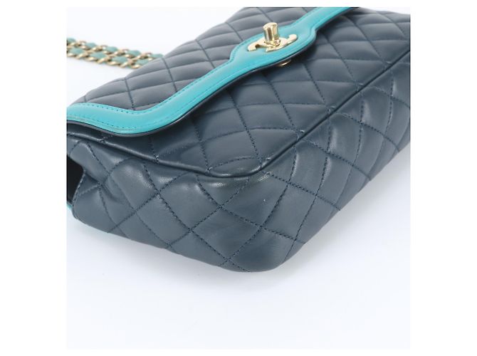 Chanel Matelassé Leder 2-Way Schultertasche Dunkelgrün - Ansicht 4