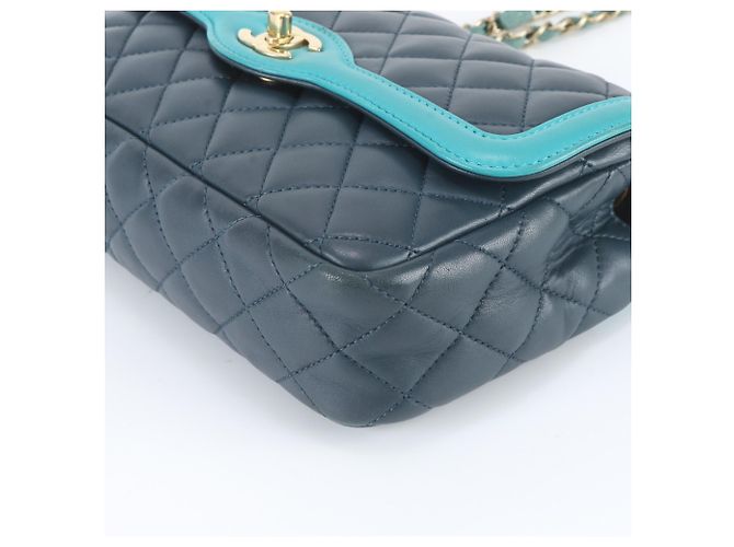 Chanel Matelassé Leder 2-Way Schultertasche Dunkelgrün - Ansicht 5