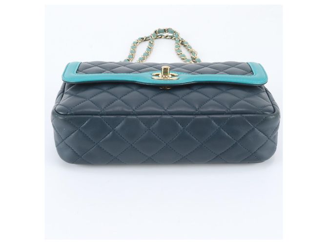 Chanel Matelassé Leder 2-Way Schultertasche Dunkelgrün - Ansicht 6