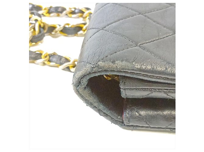 Borsa a tracolla Chanel Matelassé in pelle di agnello Nero - vista 15