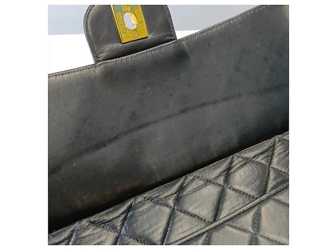 Chanel Matelassé Lammleder Schultertasche mit Fransen und Kette Schwarz - Ansicht 18