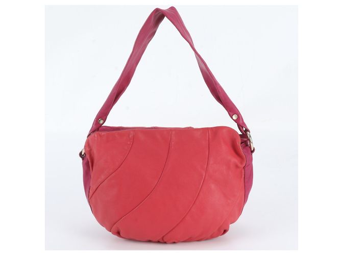 Céline Celine Schultertasche aus Leder mit Quaste Rot - Ansicht 3
