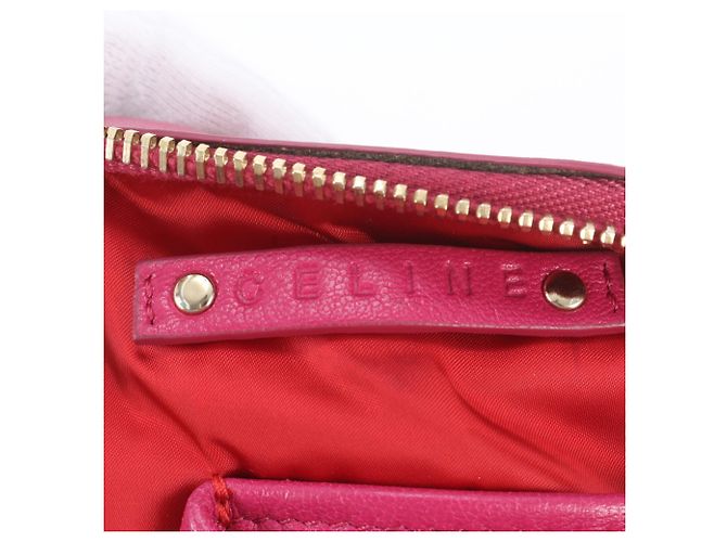 Céline Celine Schultertasche aus Leder mit Quaste Rot - Ansicht 8