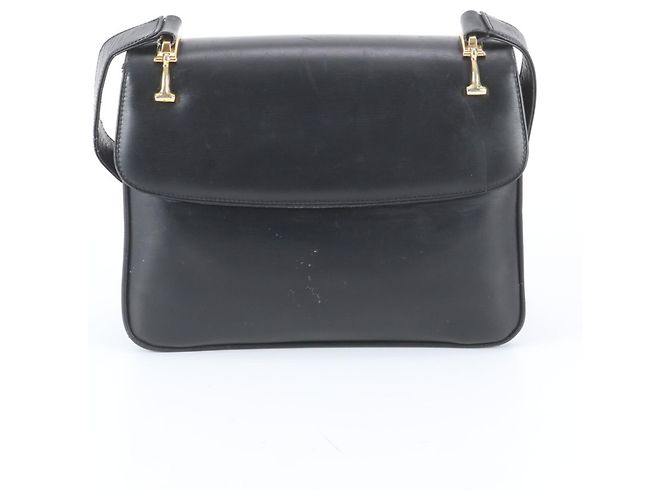 Céline Celine Schultertasche aus schwarzem Leder - Ansicht 2
