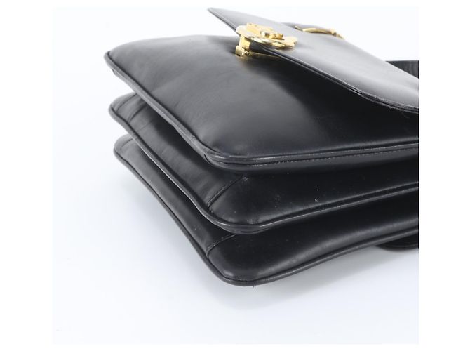 Céline Celine Schultertasche aus schwarzem Leder - Ansicht 4