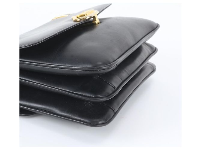 Céline Celine Schultertasche aus schwarzem Leder - Ansicht 5