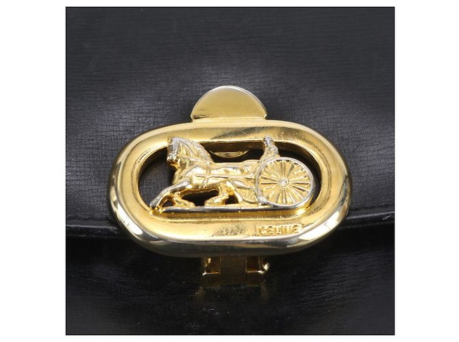 Céline Celine Schultertasche aus schwarzem Leder - Ansicht 9