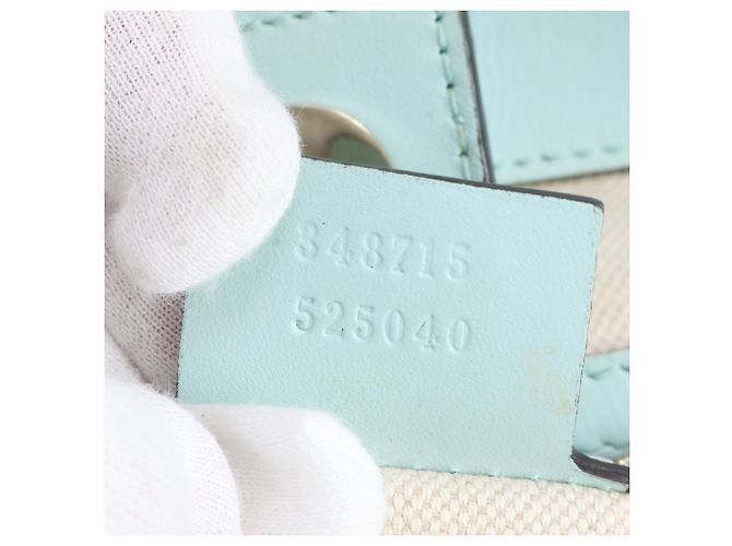 Borsa Tote Gucci Craft in denim e pelle Blu - vista 11
