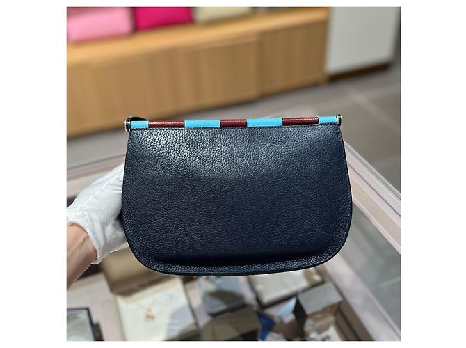 Hermès Saut Handtasche Dunkelblau - Ansicht 2