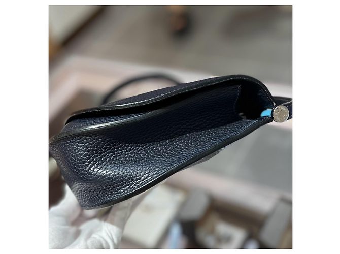 Hermès Saut Handtasche Dunkelblau - Ansicht 4
