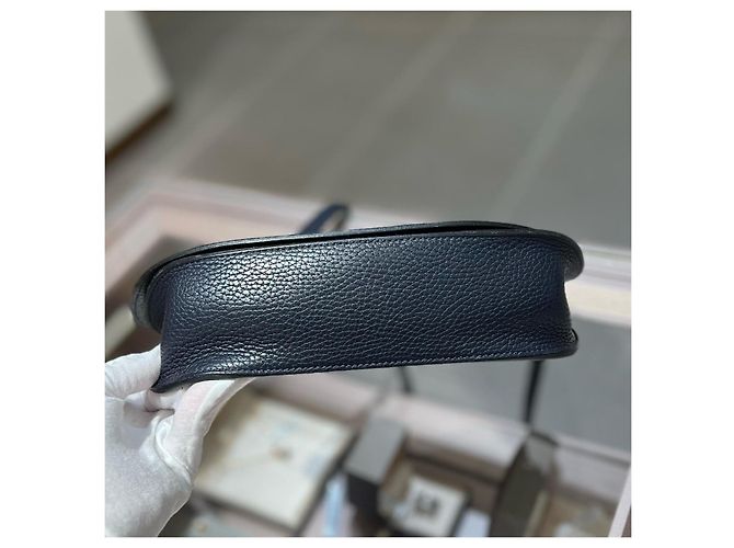 Hermès Saut Handtasche Dunkelblau - Ansicht 5