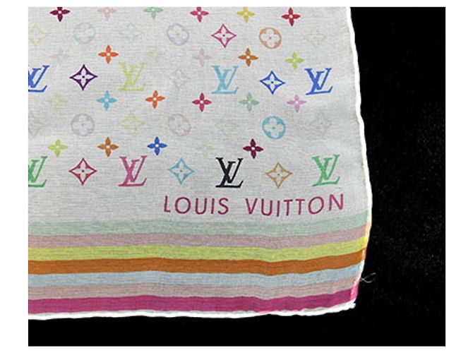 Pañuelo de seda Louis Vuitton Blanco - vista 3