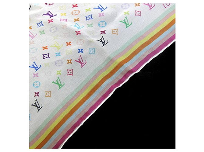 Pañuelo de seda Louis Vuitton Blanco - vista 6