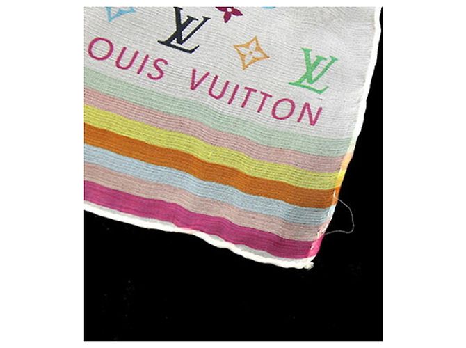 Pañuelo de seda Louis Vuitton Blanco - vista 8