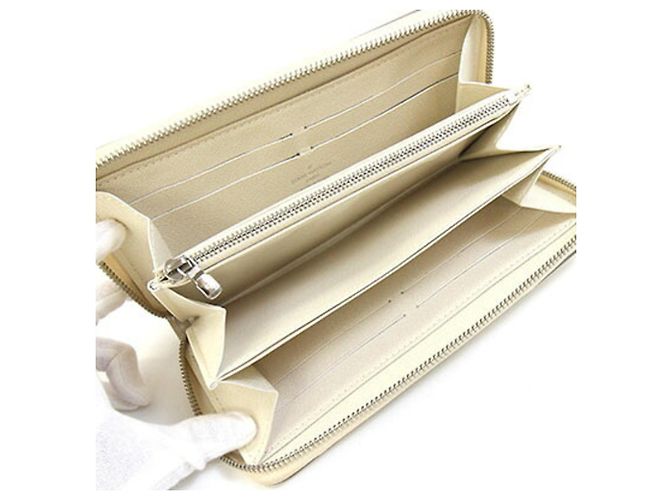 Cartera Zippy Louis Vuitton Epi Blanco roto - vista 3