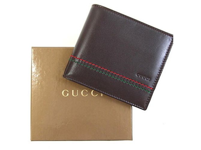 Gucci Bi-fold Wallet in Dark Brown Leather - view 10