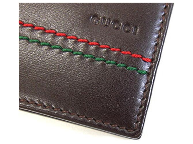 Gucci Bi-fold Wallet in Dark Brown Leather - view 6