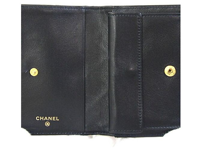 Tarjetero Chanel de piel negra Negro - vista 3