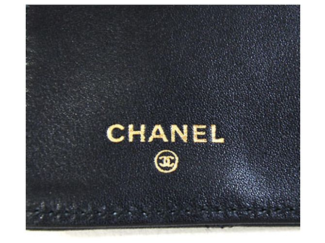Tarjetero Chanel de piel negra Negro - vista 4