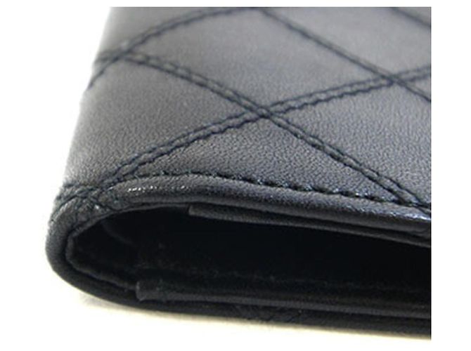 Tarjetero Chanel de piel negra Negro - vista 6