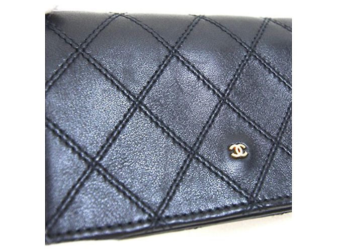 Tarjetero Chanel de piel negra Negro - vista 7