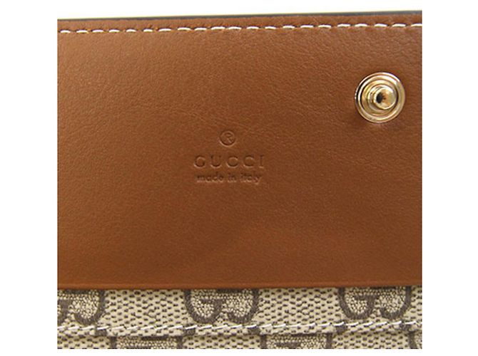 Gucci Bi-fold Long Wallet Brown Beige - view 4