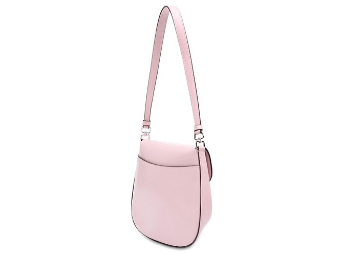 Borsa a spalla con patta Cleo in pelle Spazzolato rosa Prada - vista 2