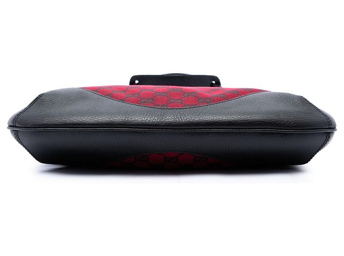 Borsa Hobo Gucci in canvas GG rosso Bordò - vista 3