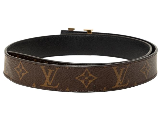 Cintura reversibile Louis Vuitton Brown Monogram Initiales Marrone - vista 3