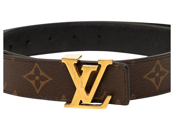 Cintura reversibile Louis Vuitton Brown Monogram Initiales Marrone - vista 4