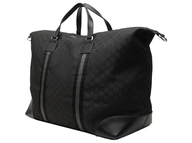 Borsa Duffle Gucci Black XL GG Nylon Web Nero - vista 2