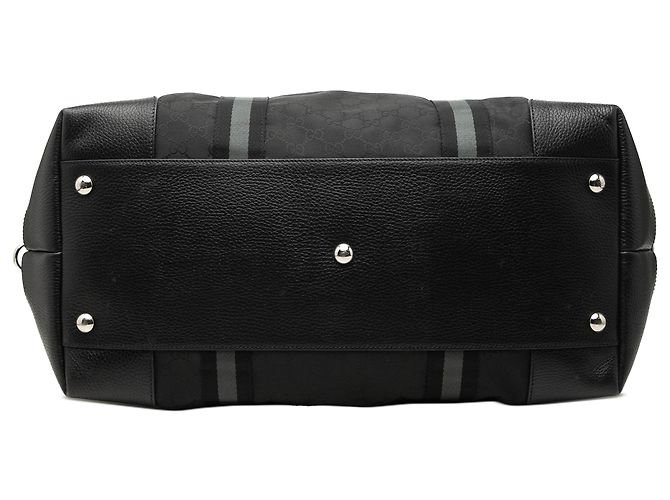 Borsa Duffle Gucci Black XL GG Nylon Web Nero - vista 3