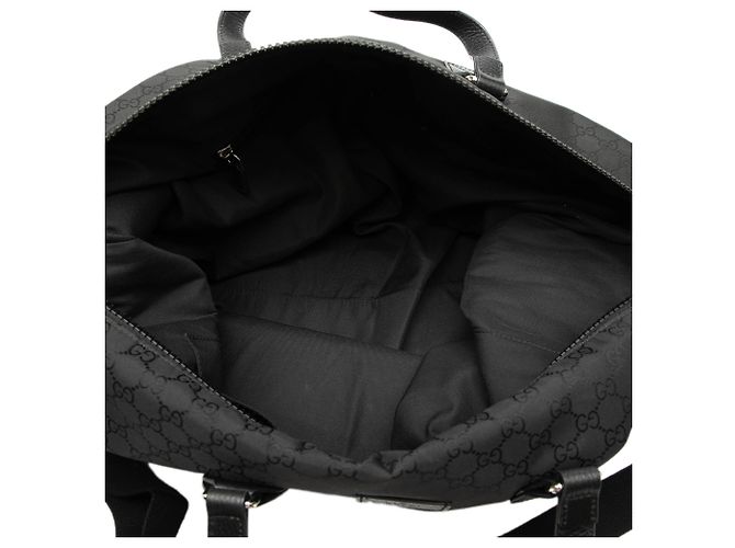 Borsa Duffle Gucci Black XL GG Nylon Web Nero - vista 4
