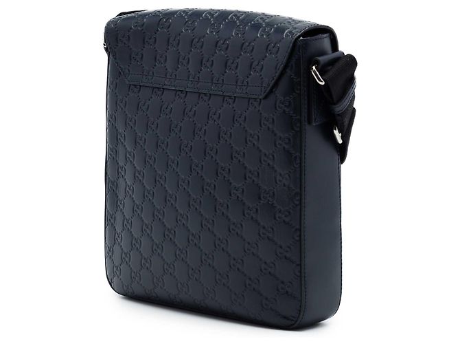Borsa a tracolla con patta Gucci Blue Guccissima Blu navy - vista 2