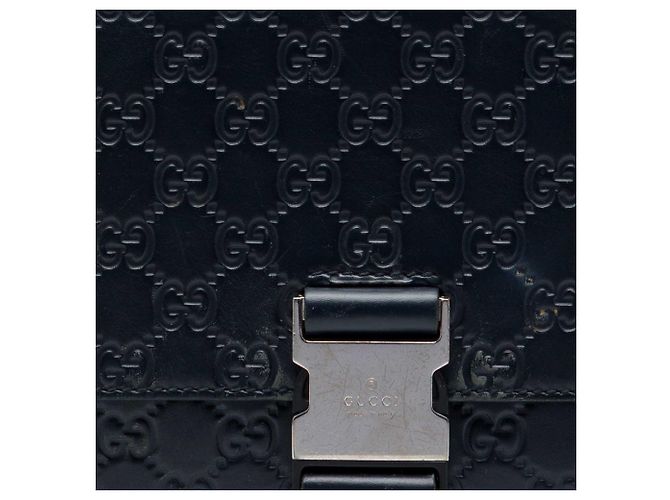 Borsa a tracolla con patta Gucci Blue Guccissima Blu navy - vista 6