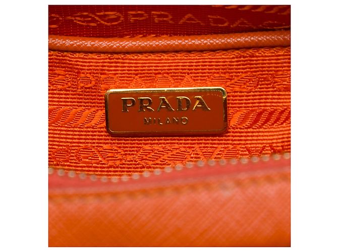 Borsa Camera Prada in Saffiano Arancione - vista 5