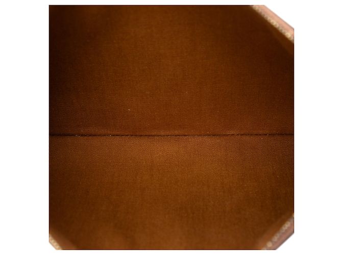 Céline Clutch Celine Small Triomphe de lona revestida marrón Castaño Marrón oscuro - vista 4