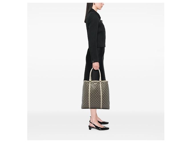 Gucci Beige GG Supreme Joy Vertical Tote - Ansicht 5