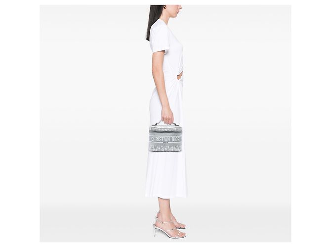 Necessaire Diortravel in tela Dior Gray Oblique Marrone - vista 5