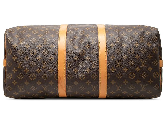 Louis Vuitton Brown Monogram Keepall Bandouliere 50 Marrone - vista 3