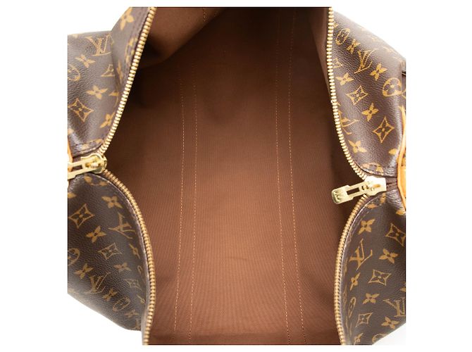 Louis Vuitton Brown Monogram Keepall Bandouliere 50 Marrone - vista 4