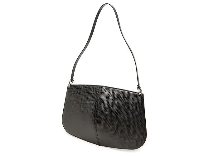 Louis Vuitton Black Epi Demi Lune Pochette Nero - vista 2