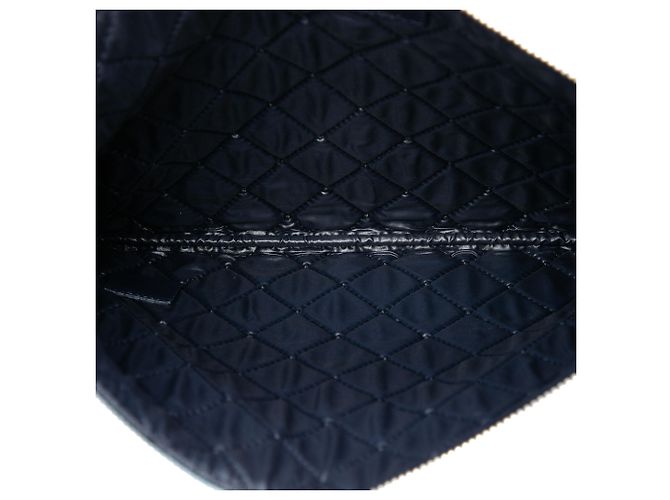 Clutch Chanel Black Medium Lambskin Airlines O Case Nero - vista 4