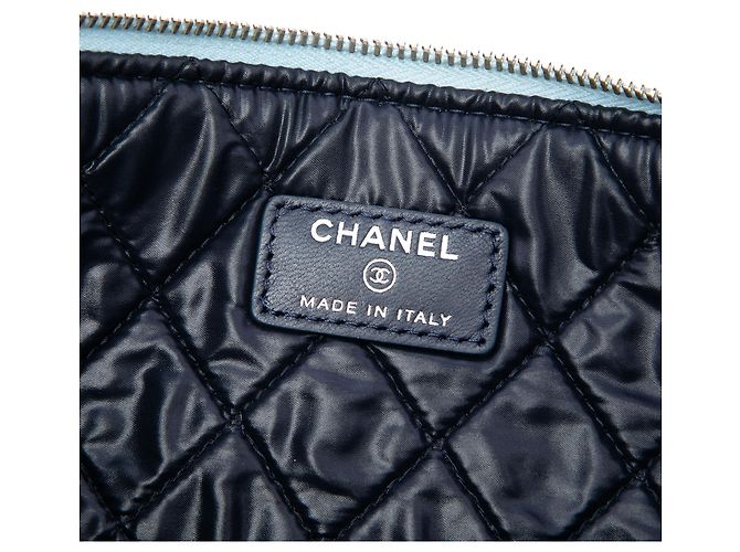 Clutch Chanel Black Medium Lambskin Airlines O Case Nero - vista 5