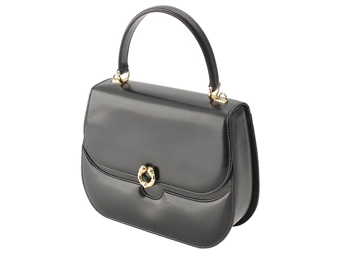 Borsa Gucci con manico in pelle di vitello nera Nero - vista 3