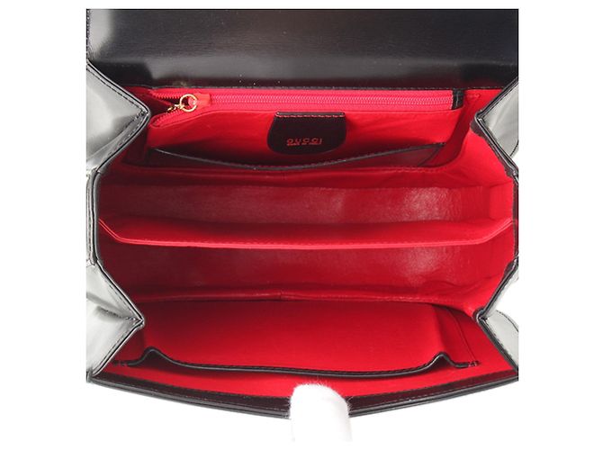 Borsa Gucci con manico in pelle di vitello nera Nero - vista 6