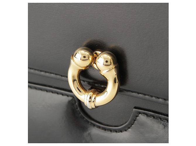 Borsa Gucci con manico in pelle di vitello nera Nero - vista 8