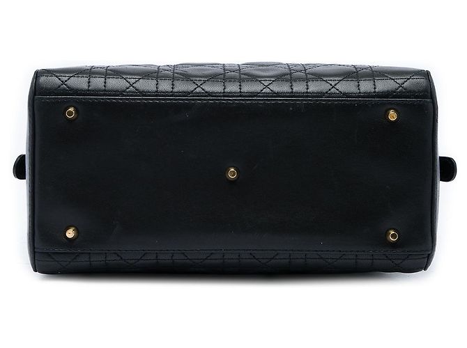 Borsa a mano Dior Malice in pelle d'agnello Cannage nera Nero - vista 3